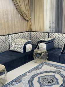 Diseño interior árabe Majlis, diseño clásico moderno, elegante conjunto de sala de estar, asientos de esquina de lujo, diseño que ahorra espacio - Product Image 5