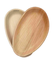 Lot de plateaux jetables Areca robustes de 12/10 pouces, 100 % bambou, modernes, luxueux, écologiques et biodégradables pour le service alimentaire