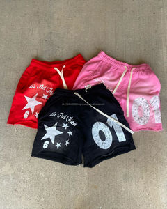 Fabricant de vêtements Logo personnalisé T-shirt graphique délavé à l'acide 100% coton surdimensionné High Street pour hommes Vintage Tees Shorts Set - Product Image 4