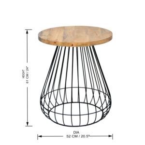 Wholesale Price Nordic Luxury Industrial Top Wood with Metal Frame <b>Black</b> Custom Color Side <b>Tables</b> <b>Round</b> Center <b>Coffee</b> <b>Table</b> - Product Image 5