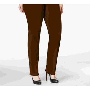 Jeans da donna Style & Co taglie forti, marroni, modello slim a vita alta con controllo pancia, per taglie piccole - Product Image 3