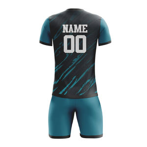 ชุดฟุตบอลแบบกำหนดเองล่าสุด ชุดทีมกีฬาขาสั้นสำหรับฤดูร้อนและฤดูใบไม้ร่วง รับสกรีนลายตามสั่ง ผลิตแบบ OEM ระเหิดสี แห้งเร็ว - Product Image 2
