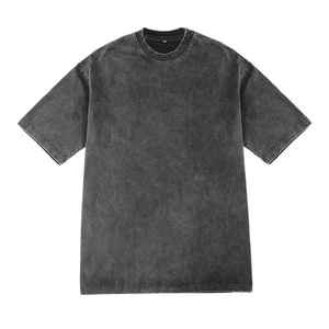 Sunfade Washed Vintage Tshirt <b>Sets</b> Round Neck Custom Oversized Tshirt <b>and</b> <b>Shorts</b> Two Piece Casual <b>Men</b> <b>Set</b> - Product Image 4