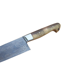 Venta al por mayor personalizado OEM ODM cubertería fábrica profesional Damasco japonés Chef cuchillos para cocina Nuevo diseño fijo hoja afilada - Product Image 4