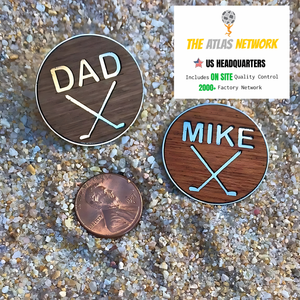 นวัตกรรมผลิตภัณฑ์กอล์ฟคลิปหมวกไม้แกะสลักแบบกำหนดเองพร้อมที่วางลูกกอล์ฟแม่เหล็กอุปกรณ์เสริมส่วนบุคคลสำหรับนักกอล์ฟ - Product Image 1