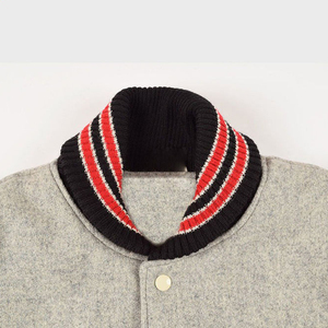 Veste de baseball varsity pour homme sur mesure de haute qualité en gros, col montant avec broderie sur le devant, saison hivernale - Product Image 4