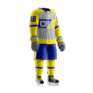 El mejor uniforme profesional de hockey sobre hielo, diseño transpirable de secado rápido del fabricante, conjunto de Material de poliéster de alta calidad - Product Image 5