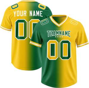 Camiseta de fútbol americano personalizada de alta calidad, sublimación deportiva transpirable con número de nombre personalizado, manga corta para verano - Product Image 3