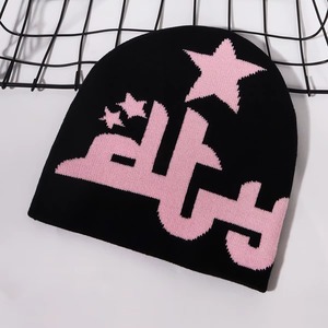 Premium OEM personalizado mujeres Y2K logo sublimado Beanie impresión completa sin puños gorros de punto sombreros a precios muy baratos - Product Image 2
