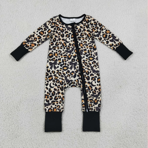 Mameluco de Bebé con Estampado de Leopardo, Sin Mangas, Cierre de Cremallera, Tejido Suave y Transpirable de Seda de Leche/Algodón, para Bebés y Niños Pequeños, Traje de Verano - Product Image 6