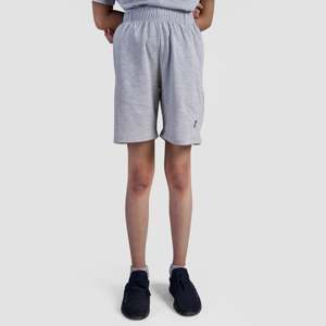 Shorts sportifs Co-Groove 100% coton avec décorations brodées, taille élastique, entrejambe de 5 pouces, disponible en gris, taille XS - Product Image 3