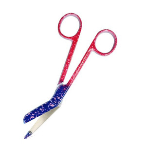 Tijeras de vendaje quirúrgico de acero inoxidable de 5,5 pulgadas de alta calidad, tijeras de vendaje de diseño de gota de goma de rocío de potencia Manual - Product Image 1