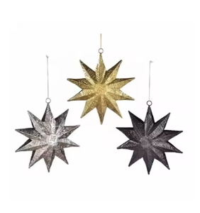 Fabriqué à la main en forme de coeur de Noël fini or ornements suspendus décoratifs décorations de fête léger et durable - Product Image 5