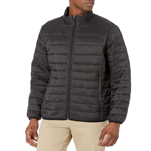 Veste matelassée d'hiver pour homme en polyester 100% coupe courte personnalisée OEM, coupe-vent, matelassée, avec fermeture éclair bidirectionnelle, livraison DDP - Product Image 3