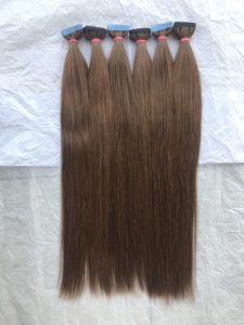 Cinta suave de color liso sin procesar, cabello humano liso Remy, cutícula virgen, 100% sin procesar, n. ° 6 - Product Image 3