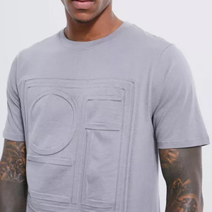 Nouveau style de vêtements d'impression 3d avec logo personnalisé t-shirts en relief pour hommes/T-shirts en relief avec logo personnalisé de haute qualité pour hommes - Product Image 3