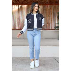 Veste courte zippée côtelée - Product Image 3