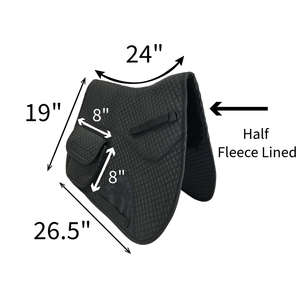 Tapis de selle imperméable pour cheval avec poche Tapis d'équitation extérieur Stockage Trail Couverture de selle équestre Fournitures tous temps - Product Image 1