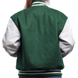 Chaqueta Varsity Lisa de Alta Calidad para Mujer, Transpirable, de Secado Rápido, Lana/Poliéster, Cómoda para Primavera - Product Image 3