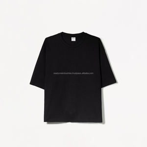 Haute qualité 100% coton hommes T-Shirt lourd 300gsm décontracté à manches courtes T-shirt solide avec design surdimensionné nouveauté - Product Image 5