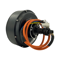 Moteur de moyeu de roue de voiture sans balais QS 205 50H 72V 3000W V3 à arbre unique, frein à disque, étanche IP67, construction en aluminium, 10,0 pouces, 349Wh