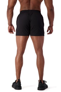 Shorts de compression pour hommes en gros personnalisés, shorts de course actifs découpés au laser, logo personnalisé, élastique côtelé - Product Image 4