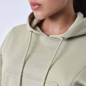 Ensemble 2 pièces pour femme, style nouveau, logo personnalisé brodé, sweat-shirt à capuche en molleton à manches longues et pantalon de jogging, coupe classique, couleur unie, hiver - Product Image 6