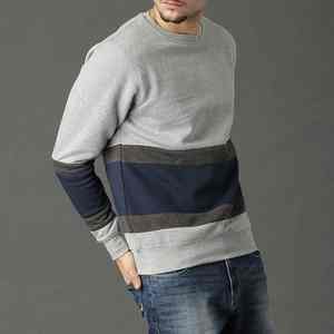 เสื้อสเวตเตอร์คอกลมผู้ชายสไตล์ลำลองสำหรับฤดูหนาวเสื้อกันหนาวของผู้ชายเสื้อสเวตเชิ้ตแฟชั่นสีทึบออกแบบได้ตามต้องการ - Product Image 3