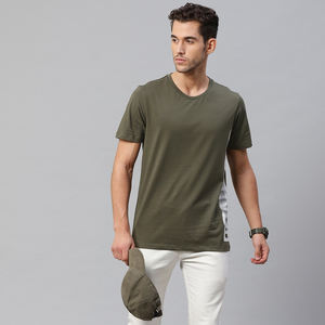 T-shirt uni pour hommes, haute qualité, impression personnalisée, en spandex, décontracté, logo personnalisé pour hommes - Product Image 4