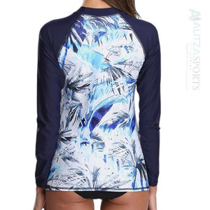 Custom Women's Rash Guard Shirts With <b>UV</b> Protection Lightweight Quick-Dry Fabric Perfect for Beach Activities - Product Image 1