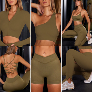 Conjunto de ropa de yoga Sexy de moda única para mujer, ropa deportiva atlética sin costuras, conjuntos de ropa deportiva de ocio, ropa de entrenamiento - Product Image 2