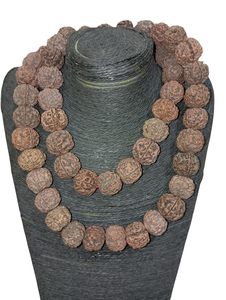 5 mukhi nepali rudraksha Mala 54เม็ดสีดำธรรมชาติที่ดีที่สุดได้รับการรับรองการป้องกันที่สมบูรณ์แบบ - Product Image 2