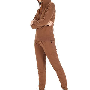 Chándal Unisex con logotipo personalizado de alta calidad, conjunto de 2 piezas, sudaderas con capucha para mujer, chándal, sudadera, chándales informales para mujer - Product Image 5