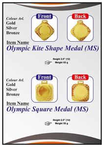 Medalla y accesorios de bronce dorado y plateado-Metal estable duradero para todas las estaciones Uso escolar al aire libre - Product Image 3