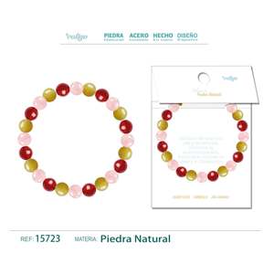 Bracciale artigianale in cristallo di quarzo rosa di giada giallo pietra teschio - Product Image 1