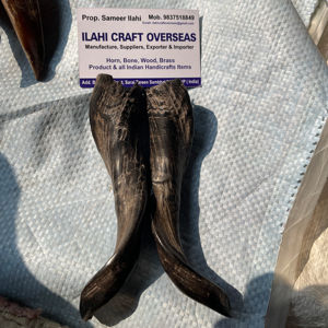 Par de Cuernos de Cabra Naturales con Acabado Natural para Decoración y Manualidades de Alta Calidad - Product Image 1