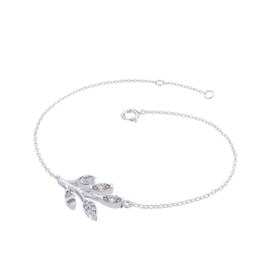 Pulsera de piedra de circón de oro blanco de 10 quilates personalizada de fábrica vietnamita, joyería fina chapada en oro rodio para mujer, regalo de estilo moderno - Product Image 3