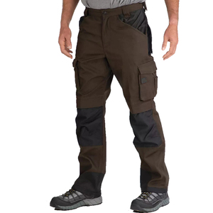 High Visibility Men's Safety Work Pants With Reflective Tape <b>Lime</b> Black Bottom for Work and Outdoor Use - Product Image 4