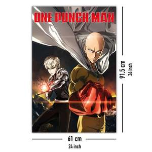 One Punch Man Anime <b>Poster</b> Eye-Catching Destruction Design - Product Image 5