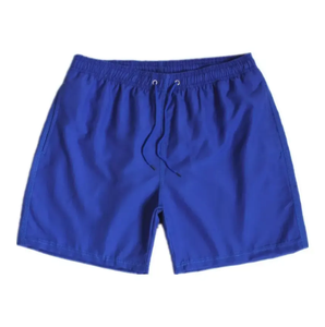 Pantalones cortos de punto lisos de secado rápido para hombre, pantalones cortos de poliéster de malla con cordones de impresión de diseño personalizado para hombre - Product Image 4