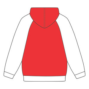 Sudadera con Capucha Roja KAP del Año de Fundación, Mangas Raglán Blancas, Mezcla de Algodón, Ropa de Fraternidad Griega, Divine Nine HBCU Greek - Product Image 3