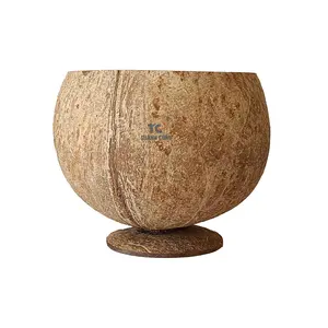 도매 열대 자연 코코넛 컵 코코넛 칵테일 컵 스무디 아이스크림 컵