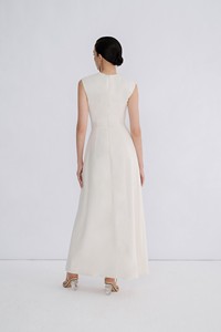 Superventas A-line Vestido largo Sin mangas Vestidos de mujer Cintura retorcida YURI TWIST MIDI DRESS 61% Rayon 39% Algodón en Vietnam - Product Image 2