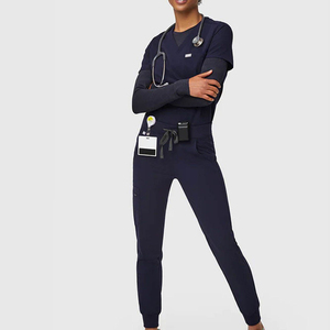 Uniforme de Hospital de enfermera elástico antiarrugas, uniformes de LICRA, conjunto de traje, Top y pantalones, uniforme médico para correr, ropa de verano - Product Image 2