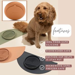 Wholesale Silicone Dog Feeding Pad Licking Mat BPA Free <b>Slow</b> <b>Feeder</b> Non Slip Easy Clean Pet Anxiety Relief - Product Image 4