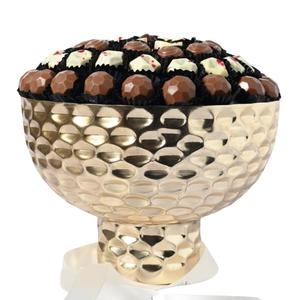 Bol à chocolat martelé en or de luxe Dessert élégant et fait à la main pour les mariages et la décoration intérieure Événements Prix le plus bas - Product Image 1