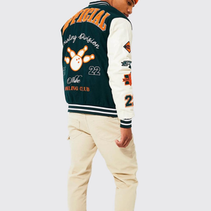 Arroz 100% Wool ustom broidery asketball arsity - Product Image 5