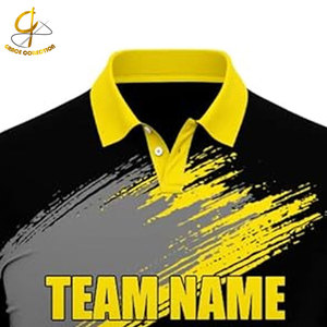 เสื้อคริกเก็ตพิมพ์ลายสีสันสดใสแบบซับลิเมชั่นเต็มตัว พร้อมขนาดที่ปรับแต่งได้และผ้าฝ้าย 100% สำหรับผู้ชาย - Product Image 5