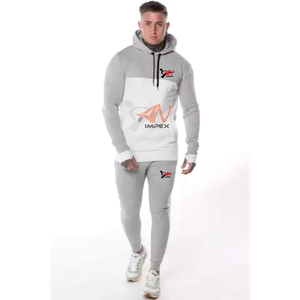 Chándal con Capucha y Logotipo Personalizado, Informal, de Dos Colores, de Alta Calidad, de Forro Polar, para Invierno, con Costuras Flexibles - Product Image 1