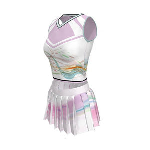 Uniforme de cheerleading pour femmes de haute qualité, séchage rapide, léger, couleur unie, costumes de cheerleading pour adultes - Product Image 4